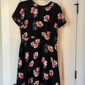 Talbots Black Floral Dress